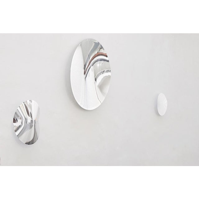 Echo Circular Wall Mirror in Polished Aluminum by Martens & Visser For Sale - Image 11 of 18