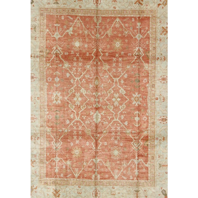 Turkish Oushak Rug With Angora Wool by Keivan Woven Arts 9'10 X 12'10 For Sale - Image 4 of 13