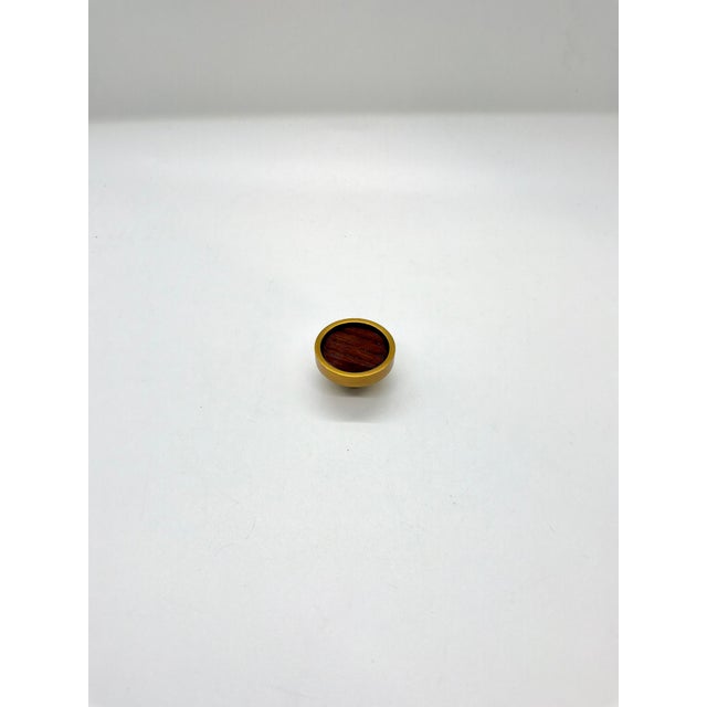 Hickory Chair Furniture Company Hickory Chair Co Knob Wood/Brass For Sale - Image 4 of 4