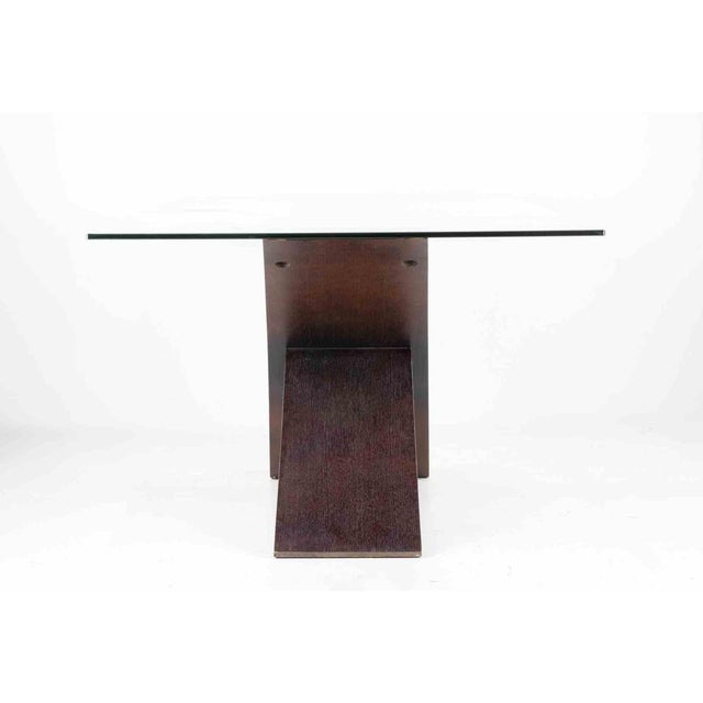 Vintage Bless Coffee Table in Walnut and Glass, Italy, 1990s For Sale - Image 6 of 9