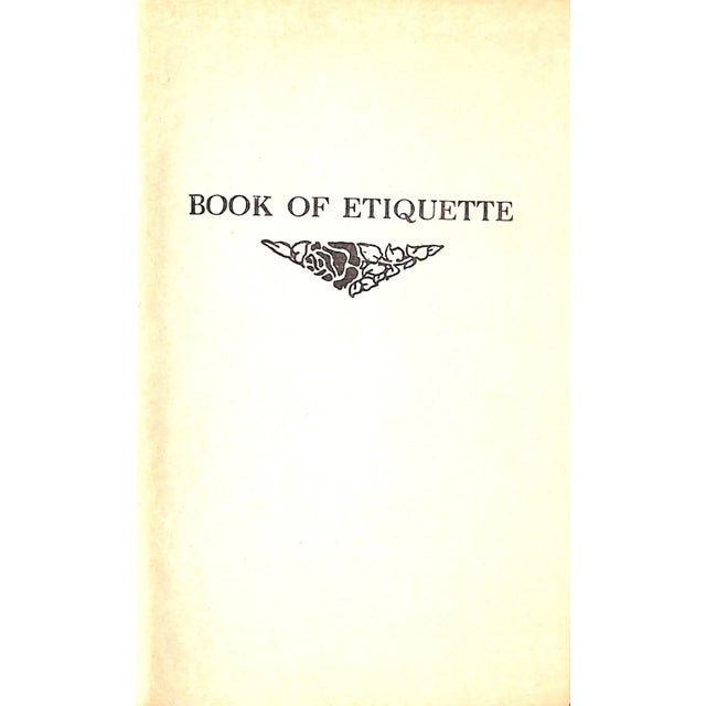 Traditional "Book of Etiquette Volume Ii" 1923 Eichler, Lillian For Sale - Image 3 of 7