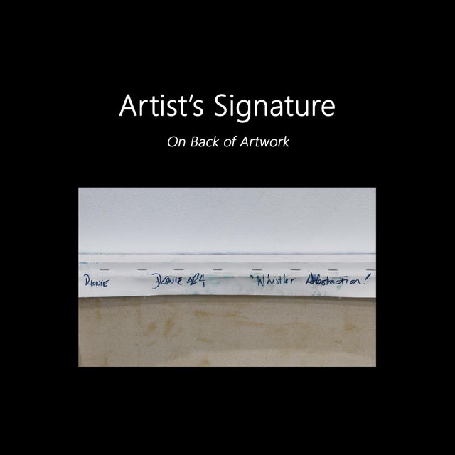 Whistler Abstraction! - Abstract Blue Landscape Textural Impasto Oil Painting Original Artwork by Dana Cowie For Sale - Image 9 of 9