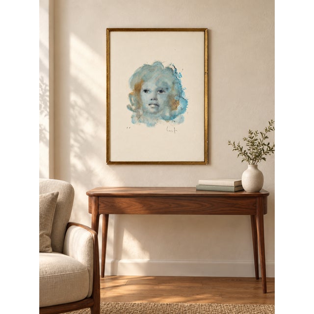 Color lithograph by Leonor Fini titled "Visage" (Face), signed lower right and marked "E.A." (Artist's Proof) lower left....
