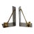 Late 20th Century Brass and Chrome Golf Bookends For Sale