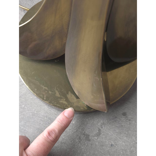 Mid Century Aged Brass Table Lamps by Hart Associates - A Pair For Sale - Image 10 of 10