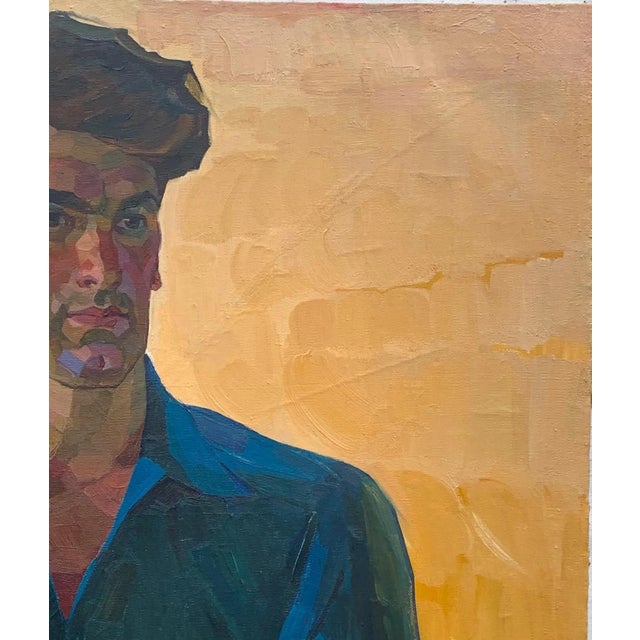 Realism Soviet Era Oil Painting: Ukrainian Socialist Realism Portrait 114-98 For Sale - Image 3 of 6