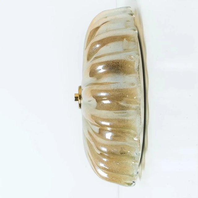 Amber Murano Glass Flush Mount in the style of Barovier & Toso, 1970s For Sale - Image 14 of 18