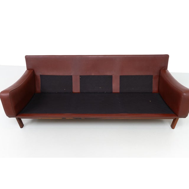 Danish Modern Leather and Rosewood Sofa from Eran, 1960s For Sale - Image 14 of 18