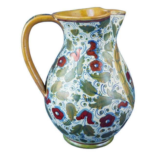 Neo-Renaissance Ceramic Jug Vase by Gualdo Tadino for Icap, Italy, 1920s For Sale