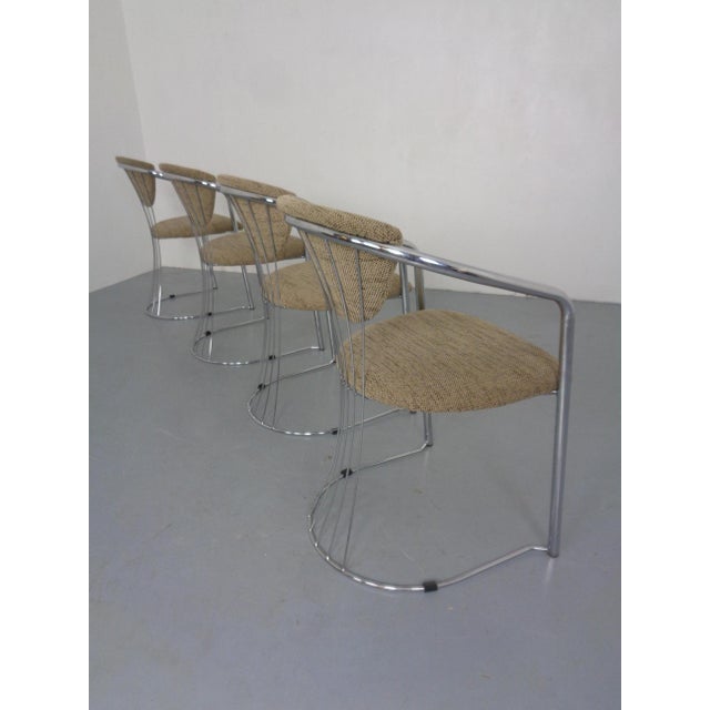 Italian Chrome-Plated Dining Chairs, 1980s, Set of 4 For Sale - Image 10 of 18