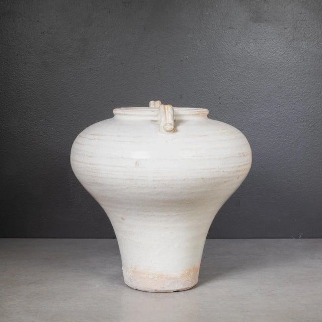 White Ceramic Milk Pottery With Handles by Mix Design For Sale In San Francisco - Image 6 of 9