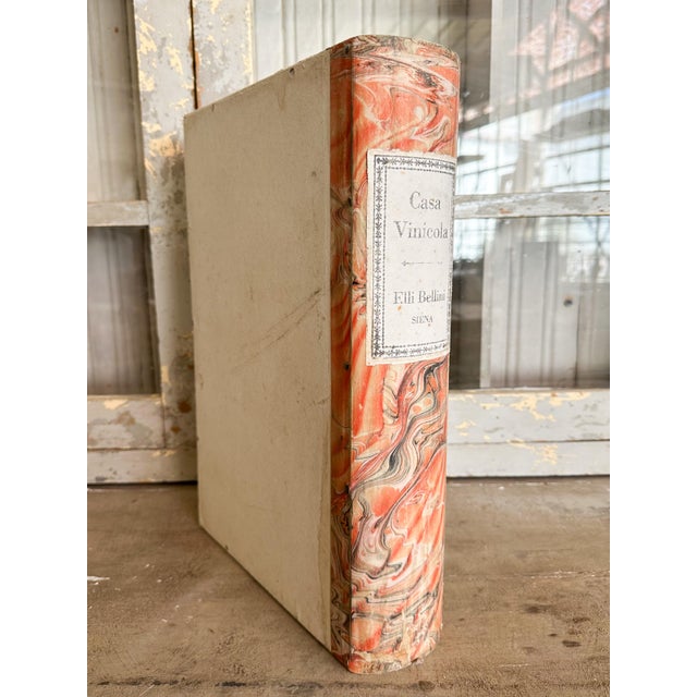 Italian Decorative Book Box with Marbled Paper Spine, in Very Good conditions. Designed before 1890