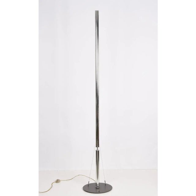 Mid-Century Chrome Floor Lamp by Fassina & Forcolini for Italiana Luce, Italy, 1980s For Sale - Image 6 of 18