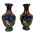 Pair of Early 20th Century Chinese Cloisonne Vases For Sale
