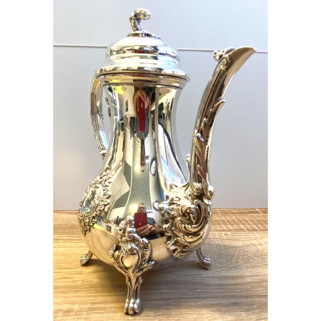 Louis XV Style Rocaille Silver Metal Coffee Pot, 1890s For Sale - Image 9 of 15