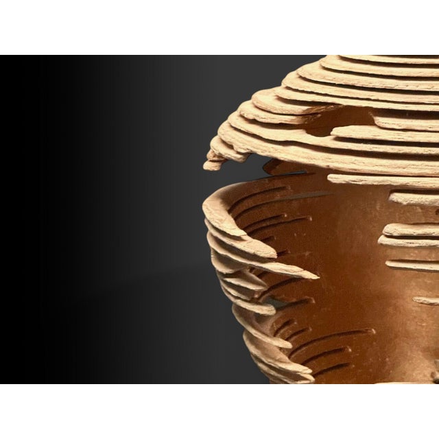 Marc Fish, Contemporary, Ash, Rose Gold Leaf, Three Triptych Vessels, Uk, 21st C For Sale - Image 11 of 12