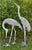 1920s Monumental Pair of Life-Size Bronze Crane Garden Sculptures With Verdigris... For Sale - Image 18 of 18