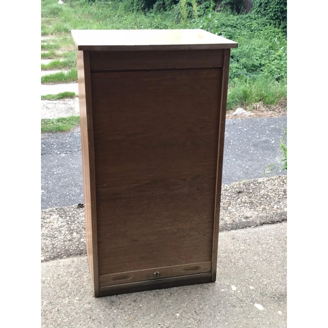 Industrial Tambour Front Cabinet, 1950s For Sale - Image 11 of 15