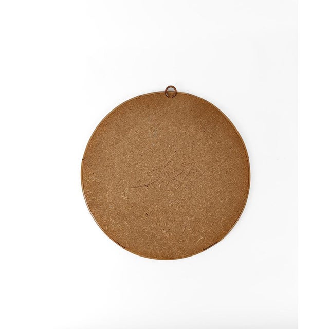 1970s Vintage Riviera Round Mirror in Curved Canes and Rattan Core Braids, Italy, 1970s For Sale - Image 5 of 10