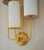 Elevation 4 Wall Sconces in Patinated Gold Metal and White Shades by Aymeric Lefort, Set of 2 For Sale - Image 6 of 18