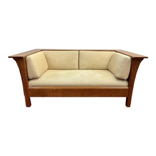 Mid 20th Century Stickley Mission Collection Oak Prairie Loveseat For Sale