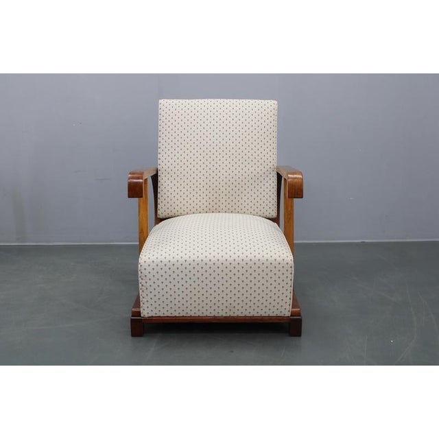 Vintage Art Deco Lounge Chairs in Walnut and Oak, 1930s, Set of 2 For Sale - Image 3 of 18