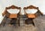Hollywood Regency Pair of Italian Mid Century Savonarola Lion Head Wood Folding Chairs For Sale - Image 3 of 11