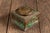 c. 1900s-1910s; Tiffany Studios - New York City, NY Square desk inkwell executed in patinated bronze with pierced foliate...