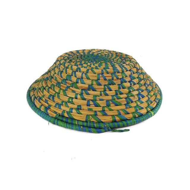 African Early 20th Century Open Weave Coiled Basket Bowl Uganda For Sale - Image 3 of 3