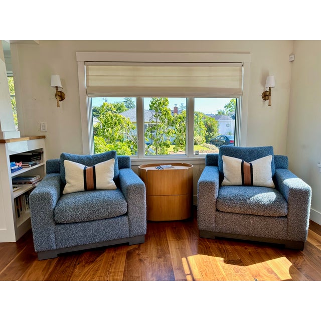 Rene Cazares Blue Club Chairs For Sale - Image 14 of 15