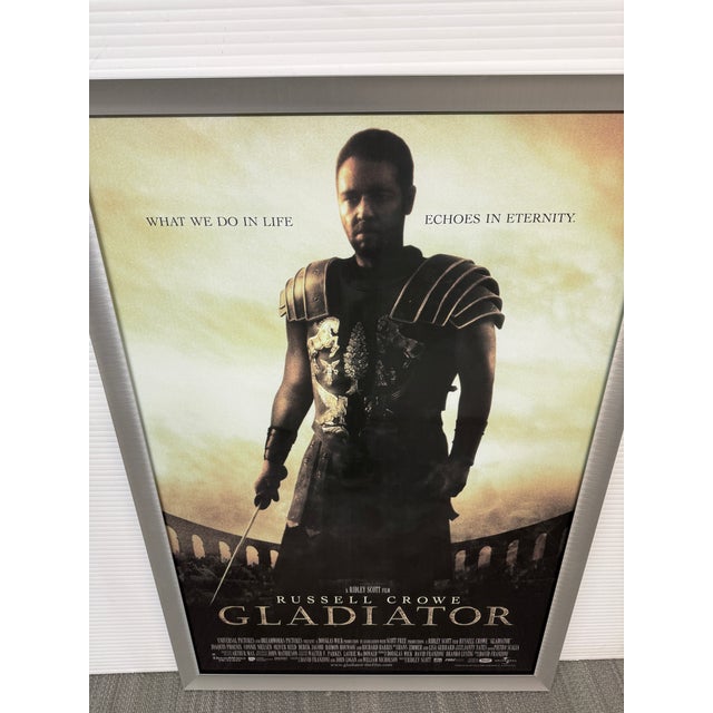Black Cinematic Movie Poster of the Gladiator Maximus in Shadow, Framed For Sale - Image 8 of 12