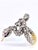 Abstract Expressionism 1980s Snake Ring Silver and Gold Diamond Studded For Sale - Image 3 of 11