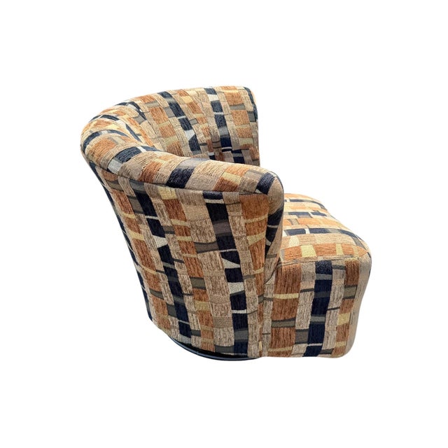 Post Modern Kagan Style Swivel Lounge Chairs - Set of 2 For Sale In Philadelphia - Image 6 of 7