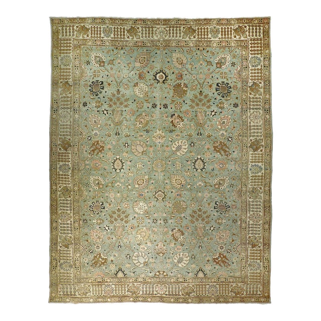Antique Persian Tabriz Rug. 10'6"x 13'6" For Sale