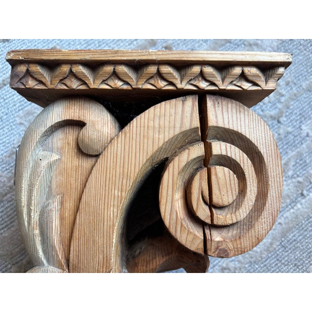 Antique Carved Pine Corbels, a 19th Century Pair For Sale - Image 4 of 13
