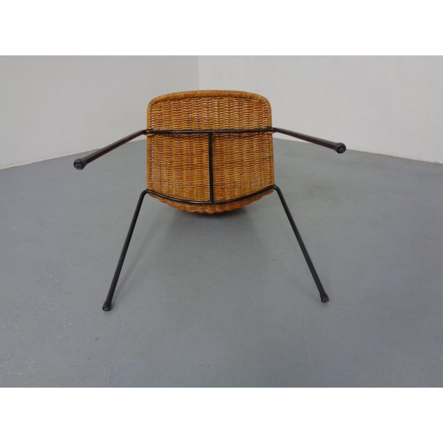 Vintage Basket Chair by Gian Franco Legler, Italy, 1950s For Sale - Image 9 of 12
