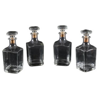 Vintage Crystal Decanters, 1920s, Set of 4 For Sale