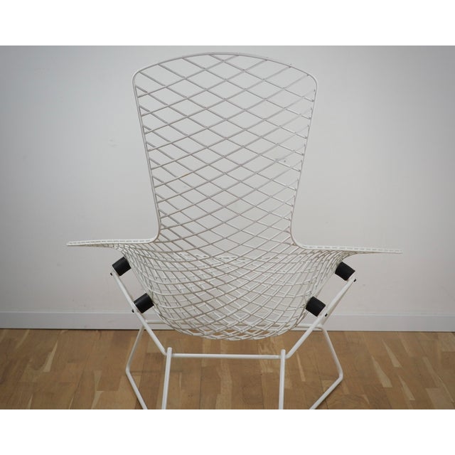Metal Set of Bird Chair with Ottoman by Harry Bertoia for Knoll International, 1980s For Sale - Image 7 of 10