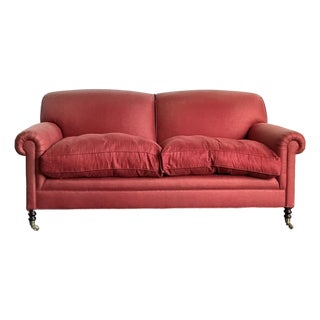 Vintage Boho George Smith Roll Arm Sofa For Sale