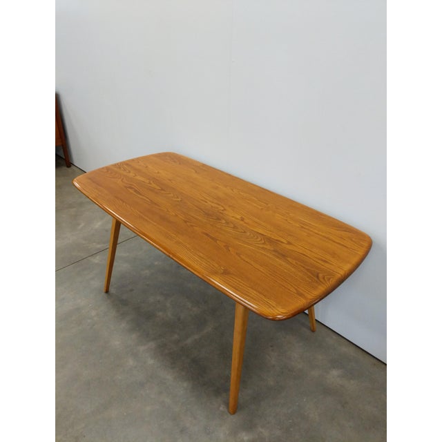 Brown Vintage Ercol Mid Century Modern Plank Dining Table For Sale - Image 8 of 9