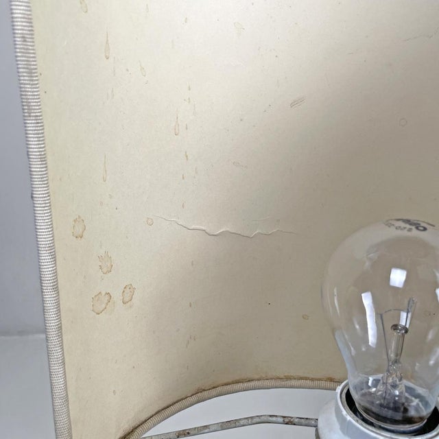 Postmodern Italian Table Lamps in Red and Golden Wood with Fabric Lampshades, 1980s, Set of 2 For Sale - Image 11 of 18