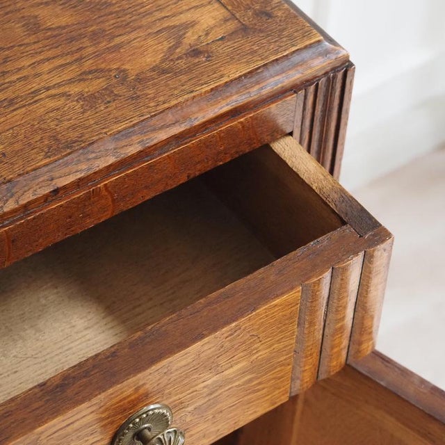 Vintage Art Deco Oak Chest of Drawers, 1930 For Sale - Image 11 of 15