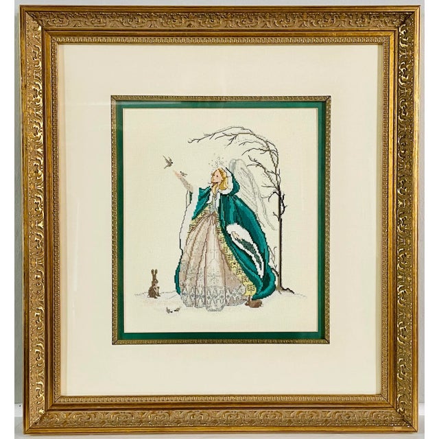 Vintage Large Angel Cross Stitch Needlework Art Series in