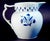 Early 19th Century English Pearlware Pottery Large Underglaze Blue Jug With Flowers and Drapery Circa 1820–1830 For Sale - Image 5 of 9