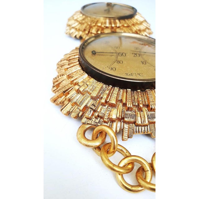 Vintage Sunburst Weather Station in Brass from Lufft, 1950s For Sale - Image 9 of 18