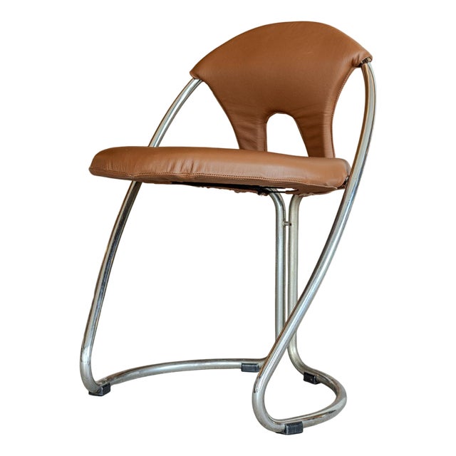 Italian Leather Chair For Sale