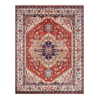 Pasargad Home Serapi Rust Wool Area Rug, 9' 1'' X 12' 1'' For Sale