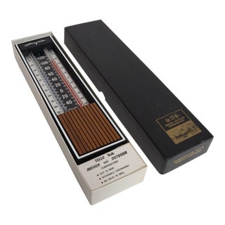 Vintage Airguide Indoor / Outdoor Thermometer Model 421-W Unused in Original Box For Sale