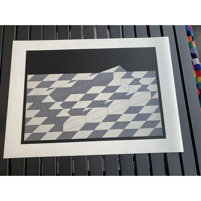 Erwin Heerich, Abstract Composition, 1973, Original Serigraph on White Cardboard For Sale - Image 15 of 15