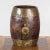 Mid 20th Century Chinese Vintage Rustic Wooden Bucket with Brass Accents and Backplate For Sale - Image 5 of 12